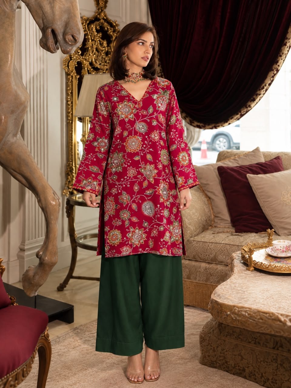 BOLLYWOOD STYLE DESIGNER FABRIC (KLKR-