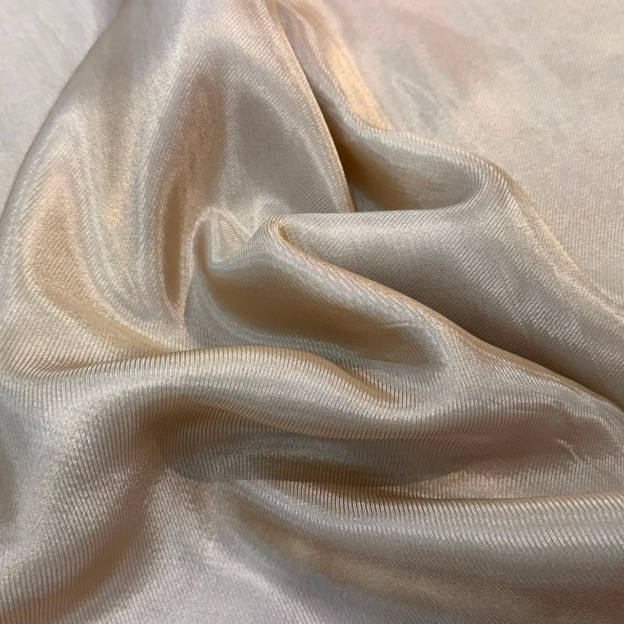 ELEGENT LIGHT GOLD FINE TWILL TEXTURE FABRIC (DYEABLE FABRIC)