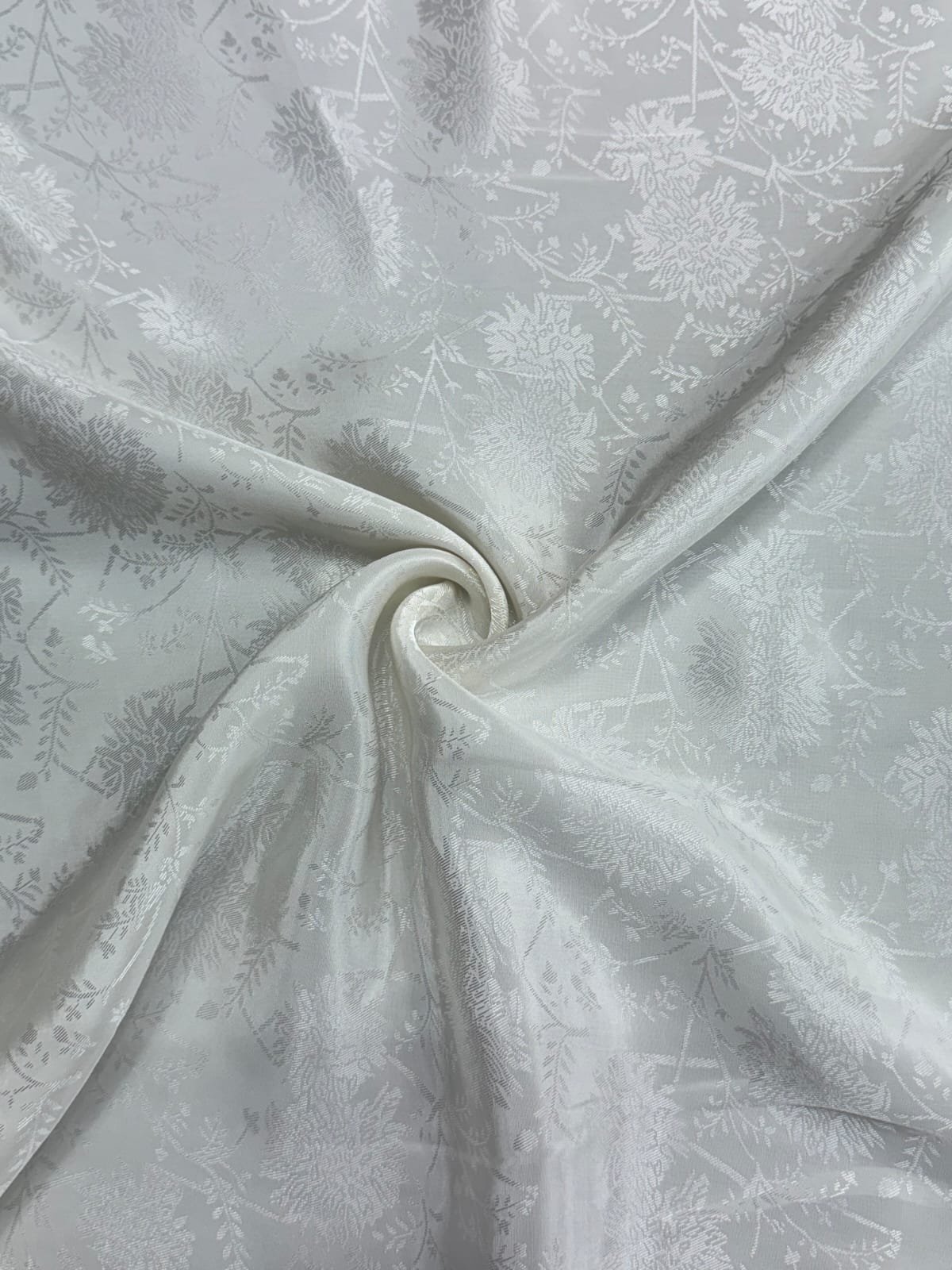 CREPE SELF-BEMBERG FLORAL FABRIC (DYEABLE FABRIC)