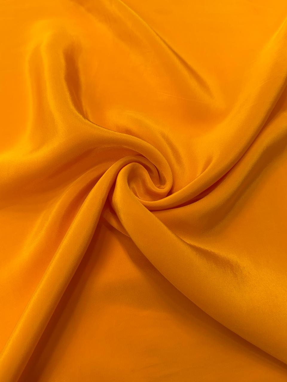 NATURAL CREPE RUST ORANGE (PLCRP-161) PERFECT FOR WORK EMBROIDERY HAND WORK CRAFTIMG AND ELEGENT ETHNIC WEAR DESIGNS