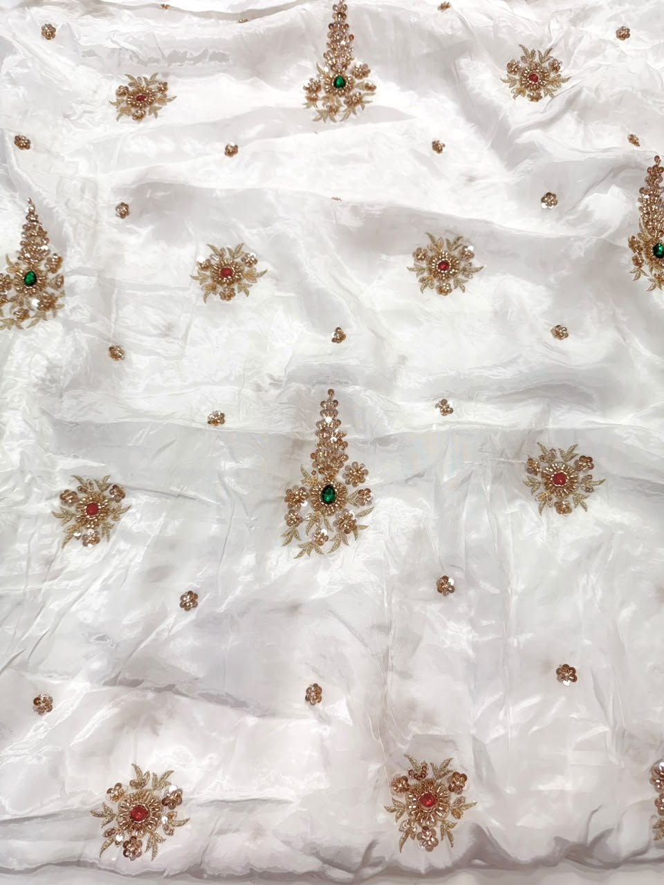 Dyeable Sequin Crepe Fabric